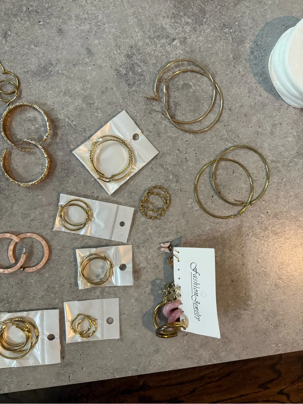 Gold Hoop Earrings Set BUNDLE - Women Jewelry